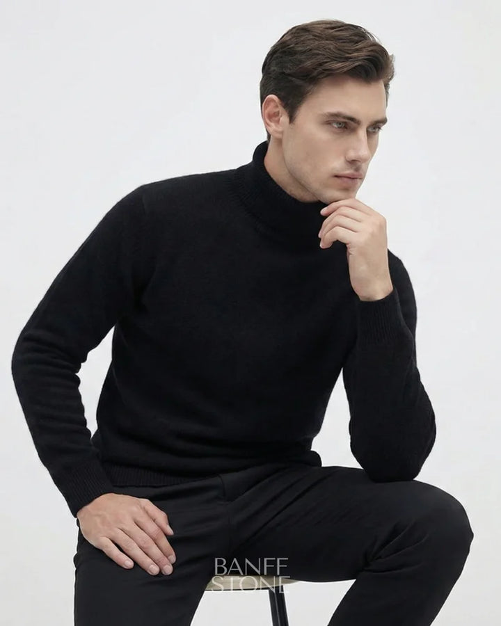 Alpine Wool Turtleneck - 100% Wool Black / S