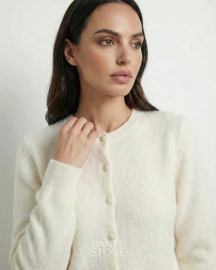 Kensington Cashmere Cardigan White / M