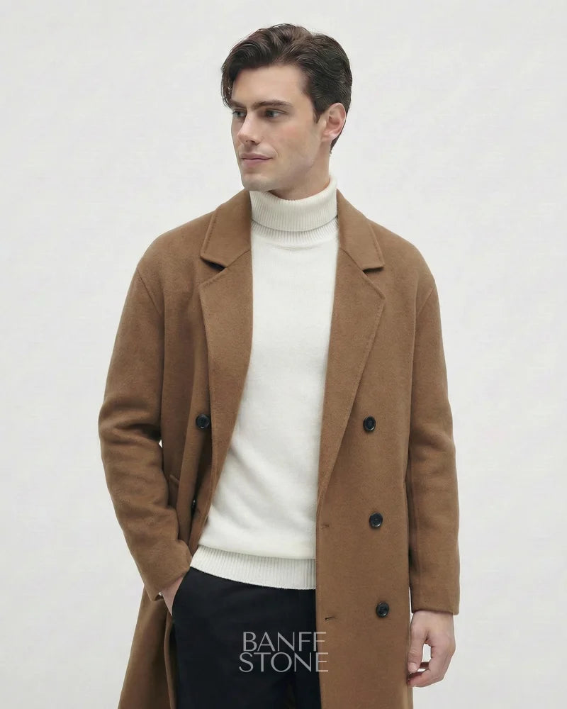 Kensington Wool Overcoat - 100% Wool Camel / M
