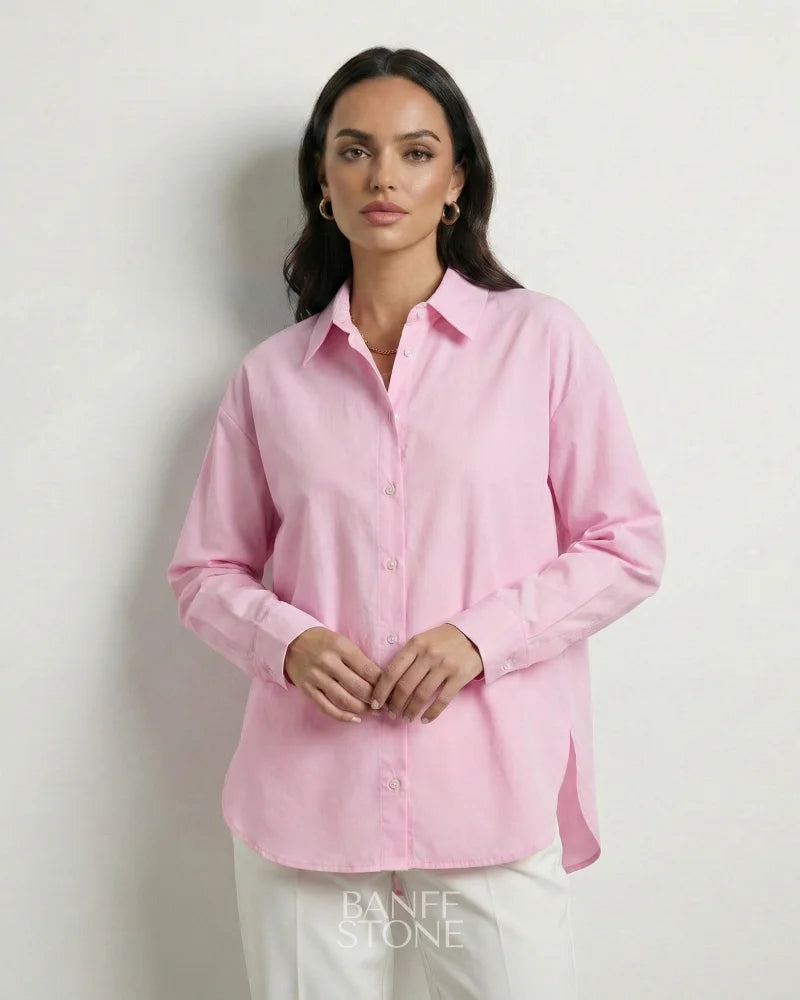 Madison Cotton Shirt Pink / XS