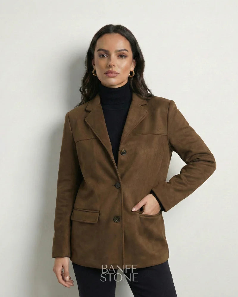 Monroe Blazer Dark Brown / S