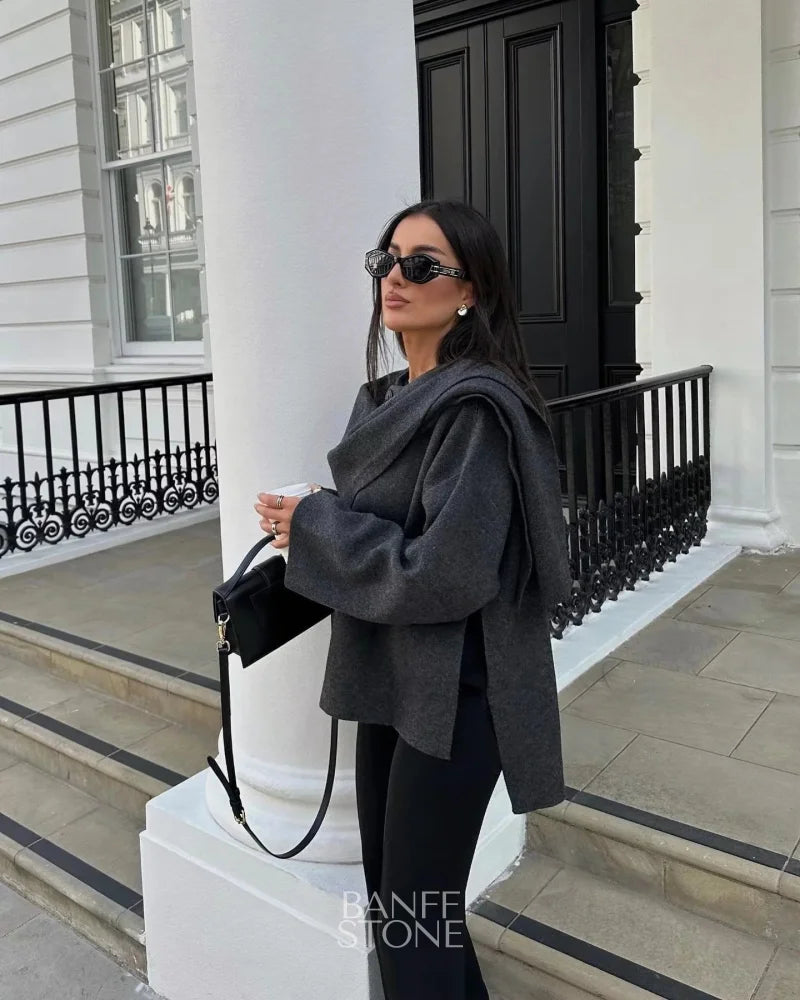 Savannah Cardigan With Scarf