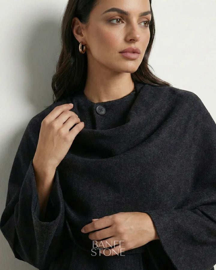 Savannah Cardigan With Scarf Dark Grey / S