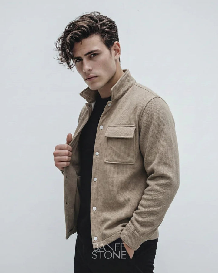 The Fairfax Shacket Khaki / S