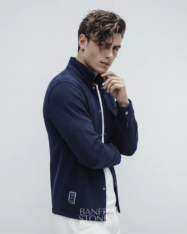 The Fairfax Shacket Navy / S