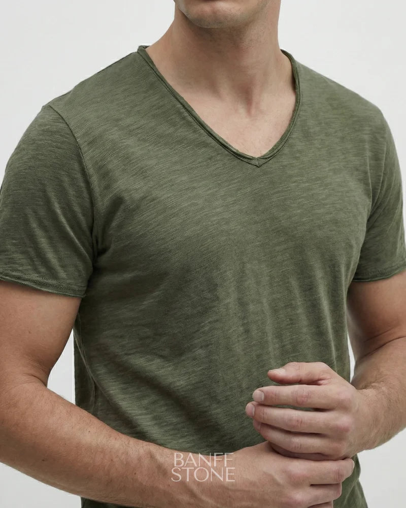 The Heritage Tee 100% Cotton Army Green / S