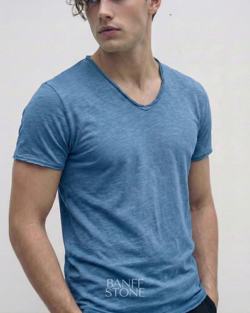 The Heritage Tee 100% Cotton Jeans Blue / S