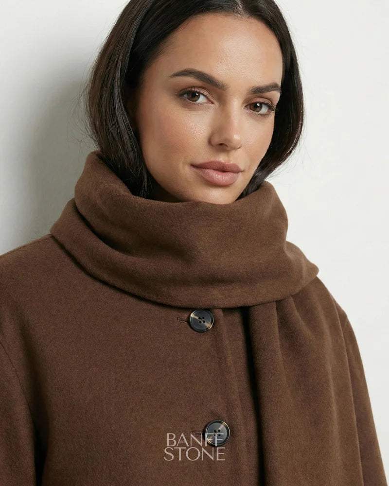 Vienna Scarf Coat Brown / S